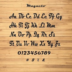 4″ Tall precision cut metal letters, thick, weldable, 16 Gauge “Magneto” Decor