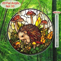 Cute Animal Acrylic Suncatcher Cute Forest Hedgehog Design Window Hanging Decor