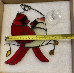 Handmade Stained Glass Bird Suncatcher. Great Gift For Home Decor