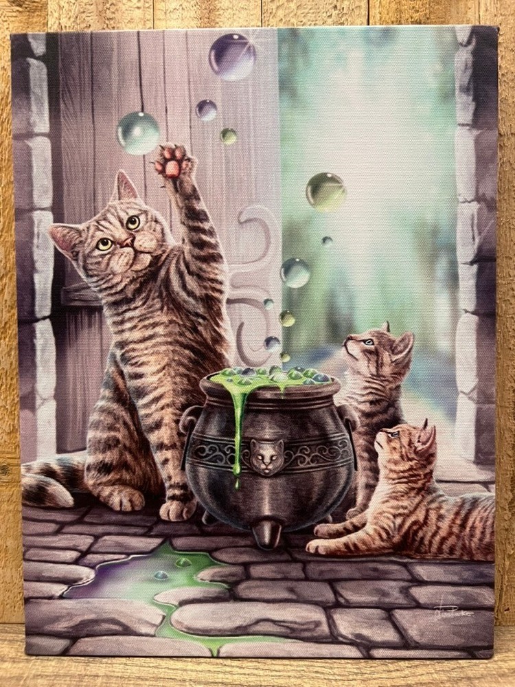 Cat Canvas/Wood Wall Art 9.5″ x 7.5″