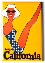 Southern California FRIDGE MAGNET travel poster