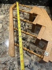 Vintage Handmade Stair Step Shelf Staircase Set Of 2 Trinkets Figures Spindles