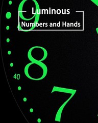 Luminous 8-Inch Wall Clock – Silent Battery Powered Decor for Home Offices