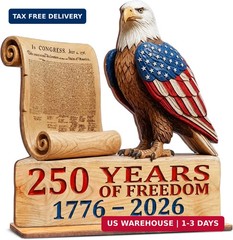 USA 250th Anniversary Decorations, Wooden America 250 Decorations, Patriotic Fou