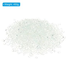 450g/1lb 4-6mm Glass Stones Pebbles Decor for Vase Filler Aquarium Transparent