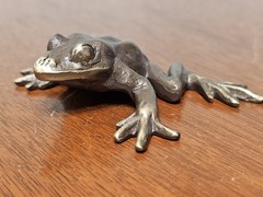 Scott Nelles Studios Bronze Cast Tree Frog Animal Figure Art Sculpture Figurine