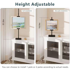 Adjustable Tabletop Picture Frame Stand Metal Easel for Frames up to 29 In. High