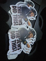 “The Jews Did This!” Gas Pump Stickers