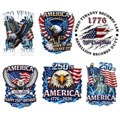 18 Pcs USA 250Th Anniversary Stickers, Waterproof Vinyl Decals, 1776 2026 Eagle