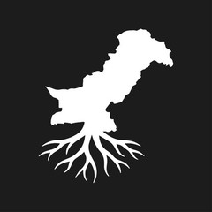 Pakistan Roots Country Outline Silhouette Vinyl Decal Pakistani Heritage sticker