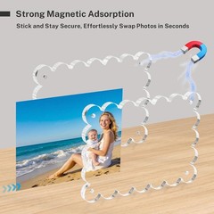 3 Pack Acrylic Picture Photo Frame Magnetic 5×7 Freestanding for Desktop Display