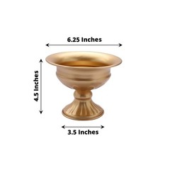 2 Gold 4 in Mini Compote VASES Wine Goblet Style Flower Pedestals Pots Events