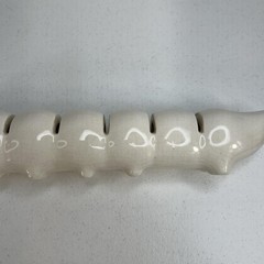 Vintage Caterpillar Letter Holder Recipe Card Holder Office Desk Ceramic Unique