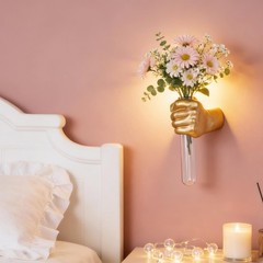Gold Hand Vase, Wall Mounted Decor – Hanging Statue for Living Rooms & Entran…
