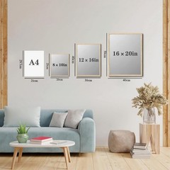 Oak Wood Framed Wall Art – Los Angeles Sunset Canvas Decor, Aesthetic City Artwo
