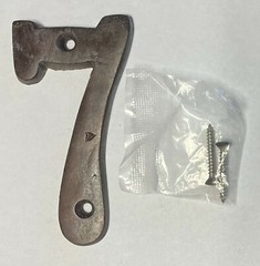 4″ Rustic Dark Solid Bronze Metal House Numbers 4 INCH PICK YOUR NUMBER