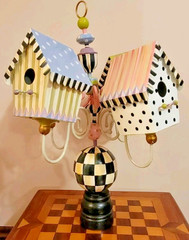 MacKenzie Childs Birdhouse Chandelier 26″ x 22″ ~ Brand New NO BOX Never Used