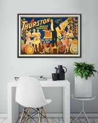 Vintage Style Magic POSTER! (up to 24″ x 36″) – Howard Thurston – Card Tricks