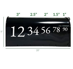 SET OF 2 Custom Mailbox Numbers Vinyl Decals / Stickers -Pick Size, Font & Color