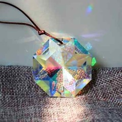 60MM Suncatcher Faceted Octagon Prism Crystal Hanging Rainbow Maker Chandelier