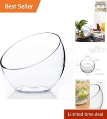 Stylish Slant Cut Glass Bowl – Perfect for Home Decor & Gift for All Occasions