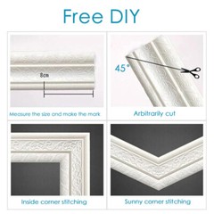 7.5FT 3D Wall Paper Borders Waterproof Self-adhesive Wall Sticker DIY Home Decor