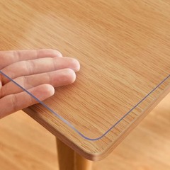 Veecano 34X84 Inch Clear Plastic Table Protector Pad Wipeable Vinyl Pvc