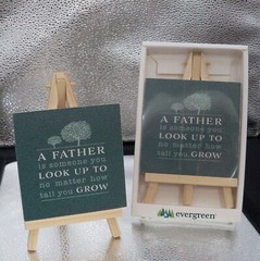 A Father Mini Canvas with Easel Table Decor 3.25″x6″ New Evergreen Enterprises