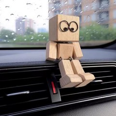 New! Shaking Wooden Man Figure Decoration,Shaking Feet Wooden Doll