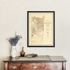 Old Map of Santa Fe County, NM 1888 – Vintage New Mexico Art