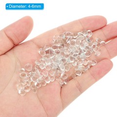 450g/1lb 4-6mm Glass Stones Pebbles Decor for Vase Filler Aquarium Transparent