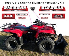 Yamaha Big Bear 400 OEM On Command Decal Emblem Sticker Graphic Set Kit NOS 4×4