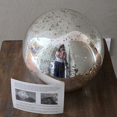 Pottery Barn Antique Mercury Globe Medium With Original Box 7.5in Diameter