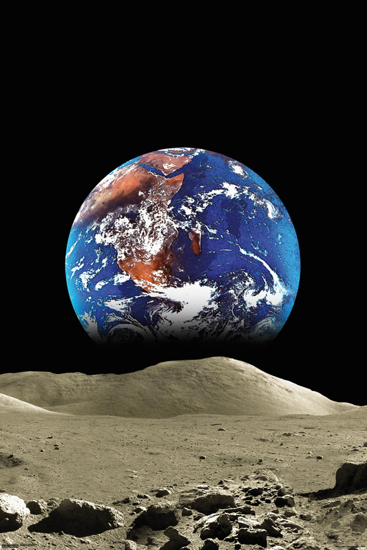 EARTH FROM THE MOON single 24×36 poster BRAND NEW NEVER HUNG SOLAR SYSTEM SPACE!