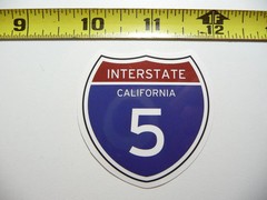 CALIFORNIA INTERSTATE 5 I5 ROAD SIGN SMALL STICKER DECAL PRIDE STATE