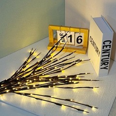 3 Pack Lighted Branches for Vase, Artificial Brown Twig Lights, 29IN 60 LED Warm