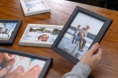 7×7 Rustic Brown Real Wood Picture Frame Width 0.75 inches | Interior Frame Dept
