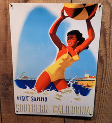 Vintage California Travel Poster Reproduction Metal Sign FREE SHIPPING USA Made