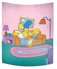 The Simpsons Bart Homer Marge Lisa Wall Hanging Tapestry Gift Cartoon Family NIP