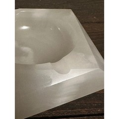 Vtg Octagon White Onyx Ashtray Made in Pakistan Home Decor Accent 4″x4″x1.25″