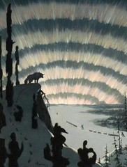 Aurora Borealis Arthur Heming 1901 Northern Lights Wilderness Archival Art Print
