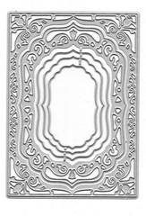 Adies Laced Rectangle Frame Metal Die Cuts,Flower Border Square Frames Layeri…