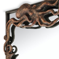 SPI Home 51154 Octopus Wall Mirror Rectangle Nautical Coastal Beach Ocean 29In