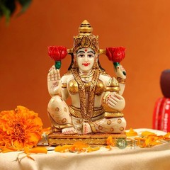 Resin 5″ Goddess Maa Lakshmi Maa Lakshmi Idol Puja Vastu Figurine Gift