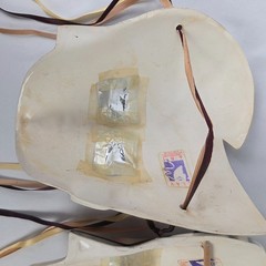 Two VTG 1987 About Face Clay Art San Francisco Ceramic Wall Masks Hand Painted