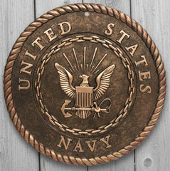 United States Navy 8″ Diameter Novelty Metal Sign Made In USA New!