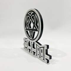 HIM Band Heartagram 3D Printed Sign – Gothic Rock Display Plaque Gift for Fans