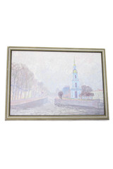 A. Copoka Adults Church Nature Oil Painting Multicolor