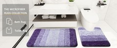 Bathroom Rugs Set 3 Piece, Extra Soft and Absorbent Bath Rugs, Machine Wash Dry