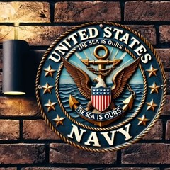 US Navy Aluminum Round Weatherproof Sign Funny